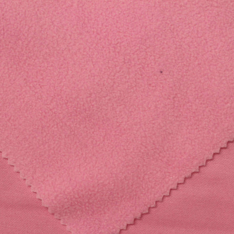 Polyester Cotton Fleece Fabric, 320 gsm — Pink