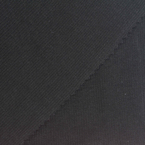 Modal Stretch Rib Knit Fabric, 280 gsm, 120 cm — Grey