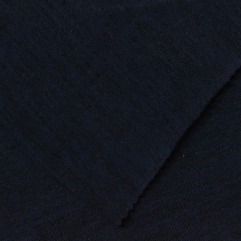 Dark Blue Marl Jersey Knit, Cotton-Poly, 252 gsm