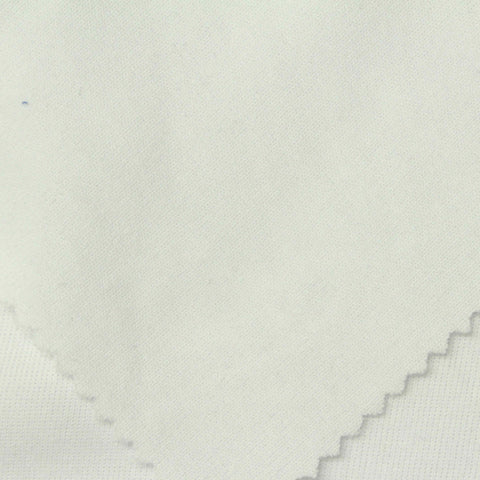 Polyester Cotton Scuba Knit Fabric, 230 gsm, 170 cm — White