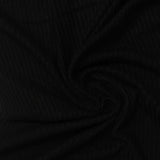 Viscose Stretch Rib Knit Fabric, 200 gsm, 155 cm — Black — photo 1