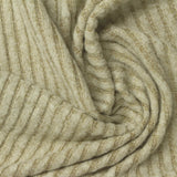 Beige Marl Rib Knit, Viscose-Poly — photo 1
