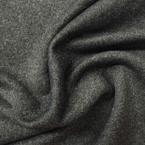 Light Grey Heathered-Marl Jersey Knit, Polyester, 200 gsm, 150 cm