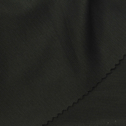 Cotton Polyester Stretch Birdseye Knit Fabric, 260 gsm, 180 cm — Black