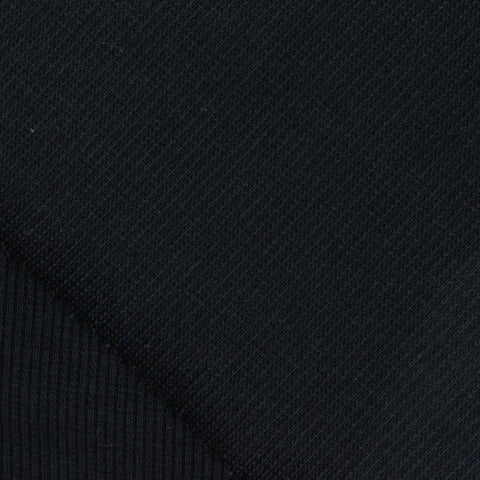 Black Rib Knit, Poly-Cotton