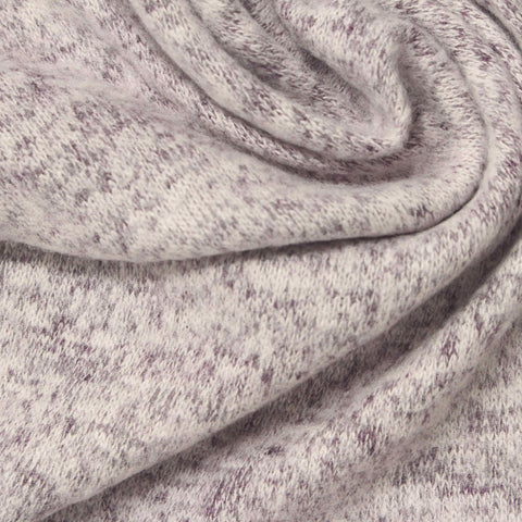 Light Grey Marl Chunky Knit, Viscose-Poly, 195 gsm, 165 cm