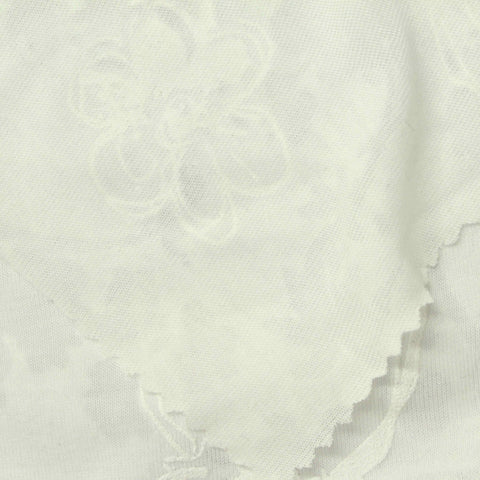 Grey Floral Jersey Knit, Poly-Cotton