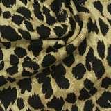 Black Leopard Interlock Knit, Poly-Nylon — photo 1