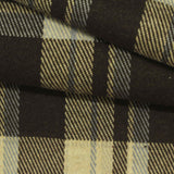 Dark Brown Bold-Plaid Interlock Knit, Poly-Viscose — photo 1