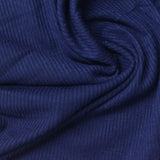 Polyester Viscose Stretch Rib Knit Fabric, 230 gsm — Navy — photo 1