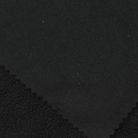 100% Polyester Fleece Fabric, 292 gsm, 160 cm — Black