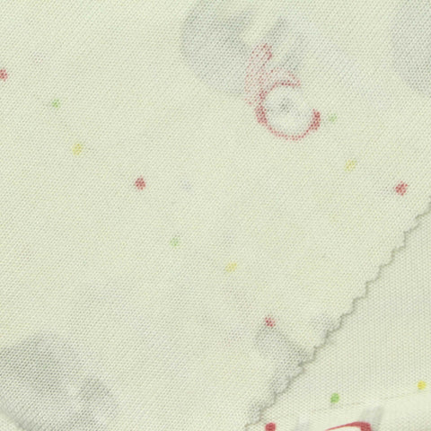 Animal Print Brushed Polyester Stretch Jersey Knit Fabric, 170 gsm — White