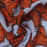 Orange Butterfly Rib Knit, Polyester — photo 1
