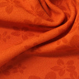 Orange Floral Linen-Look, Polyester, 295 gsm — photo 1