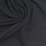 Cotton Polyester Stretch French Terry Fabric, 190 gsm — Black — photo 1