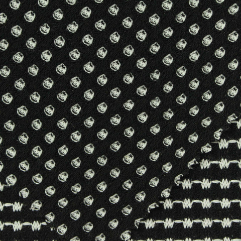 Jacquard Viscose Polyester Stretch Waffle Knit Fabric, 210 gsm, 160 cm — Black