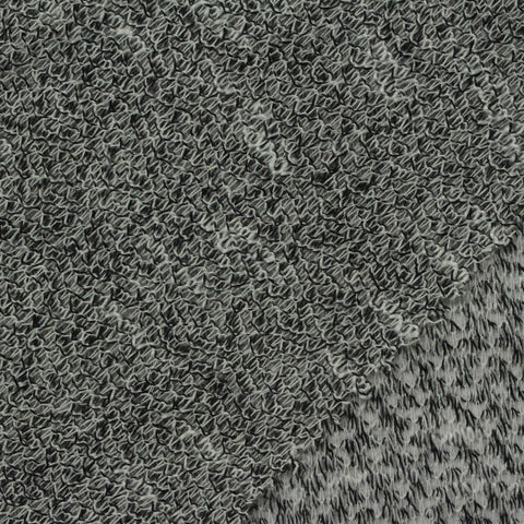 Black Marl Jersey Knit, Poly-Viscose, 120 gsm, 164 cm