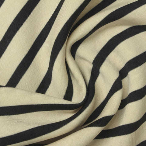Dark Grey Stripe Scuba Knit, Poly-Modal
