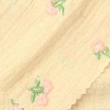 100% Cotton Crepe Fabric, 140 gsm, 132 cm — Yellow — photo 1