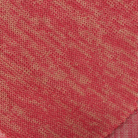 Jacquard Polyester Viscose Chunky Knit Fabric, 145 gsm, 165 cm — Red