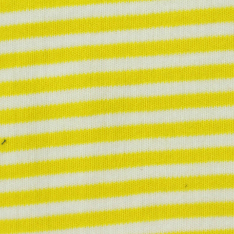 Yellow Horizontal-Stripe Interlock Knit, Polyester