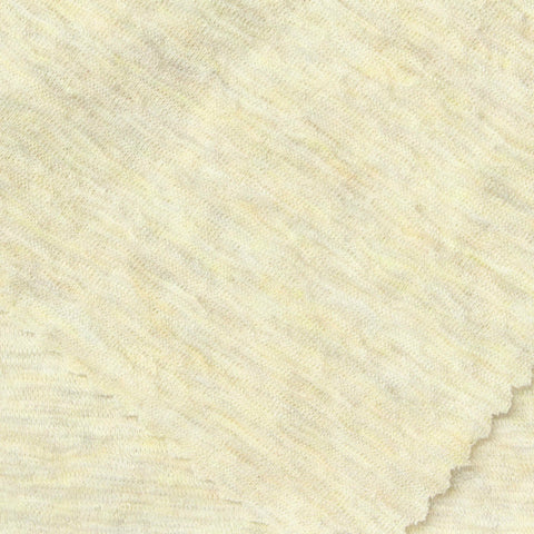 Light Yellow Marl Interlock Knit, Polyester
