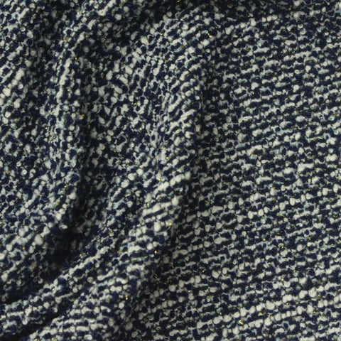 Dark Blue Marl Bouclé, Polyester