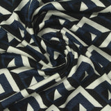 White Triangles Jersey Knit, Viscose — photo 1