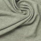 Viscose Wool Stretch Rib Knit Fabric, 239 gsm, 140 cm — Khaki — photo 1
