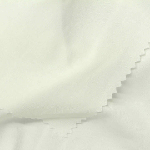 100% Cotton Interlock Knit Fabric, 185 gsm, 172 cm — White