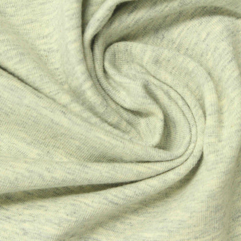Light Yellow Marl Jersey Knit, Cotton-Poly, 230 gsm