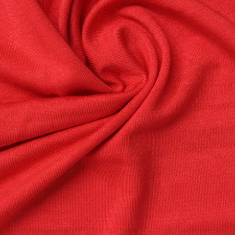 Viscose Polyester Stretch Jersey Knit Fabric, 220 gsm, 175 cm — Red