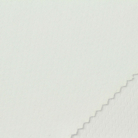 White Geometric Birdseye Knit, Polyester