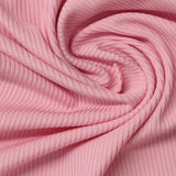 Polyester Stretch Rib Knit Fabric, 225 gsm, 136 cm — Pink — photo 1