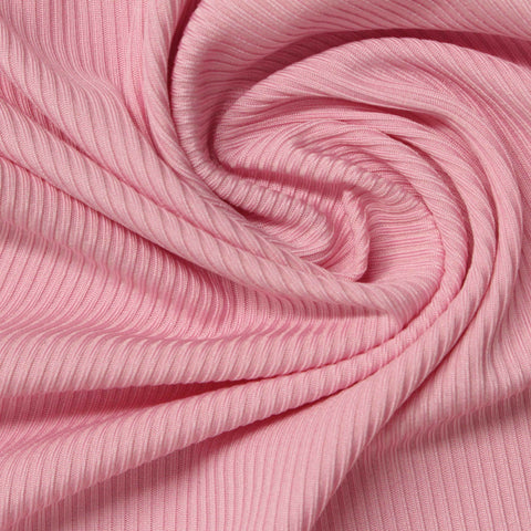 Dusty Pink Rib Knit, Polyester