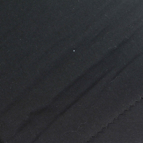 Cotton Stretch Jersey Knit Fabric, 220 gsm, 185 cm — Black