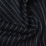 White Vertical-Stripe Interlock Knit, Poly-Viscose, 290 gsm — photo 1