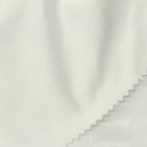 Cream Vertical-Stripe Interlock Knit, Polyester, 185 gsm