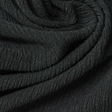 Jacquard Crepe Fabric, 135 gsm, 145 cm — Black — photo 1