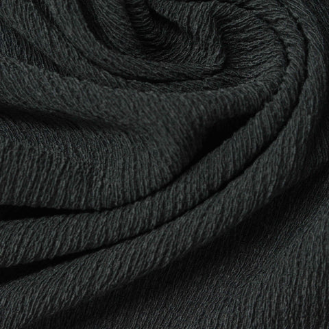 Jacquard Crepe Fabric, 135 gsm, 145 cm — Black
