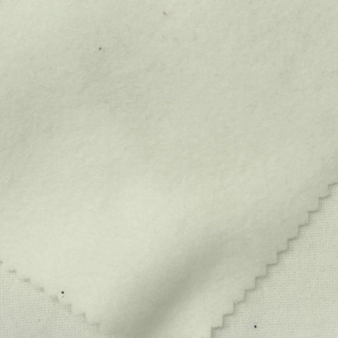 Brushed 100% Polyester French Terry Fabric, 187 gsm, 169 cm — White