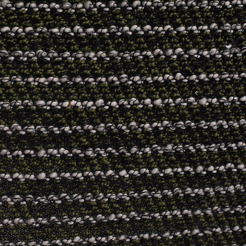White Horizontal-Stripe French Terry, Cotton-Poly, 331 gsm
