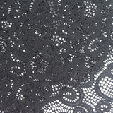 Dark Grey Floral Lace, Nylon — photo 1
