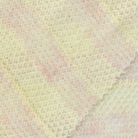 Light Yellow Stripe Chunky Knit, Acrylic-Poly