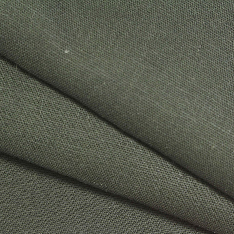 Linen Cotton Stretch Woven Fabric, 218 gsm — Green