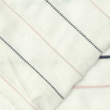 White Horizontal-Stripe Knit, Cotton-Poly, 150 gsm — photo 1