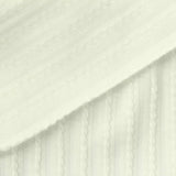 Jacquard Polyester Cotton Stretch Knit Fabric, 340 gsm, 140 cm — White — photo 1