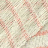 Peach Horizontal-Stripe Rib Knit, Polyester, 210 gsm — photo 1