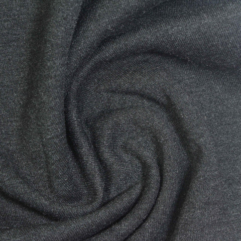 Dark Grey Heathered-Marl Ponte Knit, Poly-Viscose