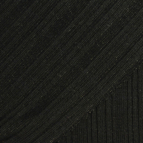 Tencel Lyocell Stretch Rib Knit Fabric, 290 gsm, 140 cm — Black